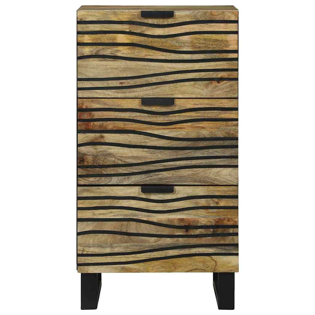 Sideboard med skuffe Brun 40 x 33 x 75 cm Massivt mangotræ