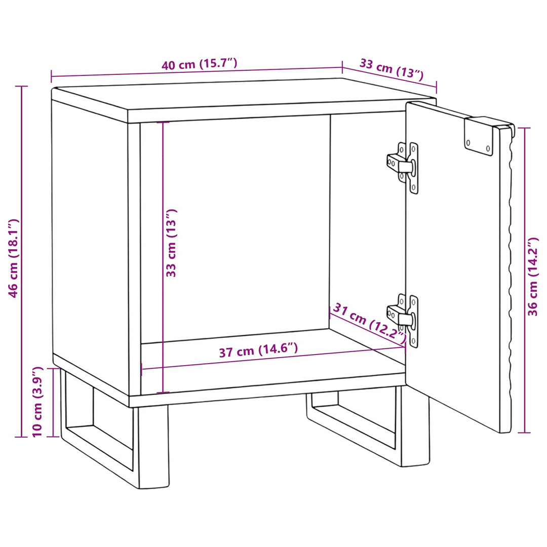 Natskab 2 pcs Hvid 40 x 33 x 46 cm Konstrueret træ