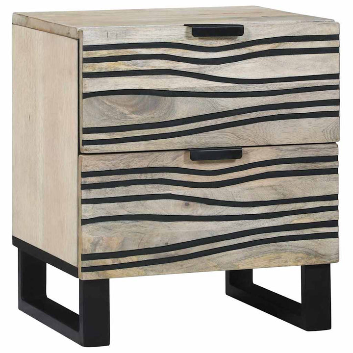 Natskab 2 pcs Hvid 40 x 33 x 46 cm Konstrueret træ