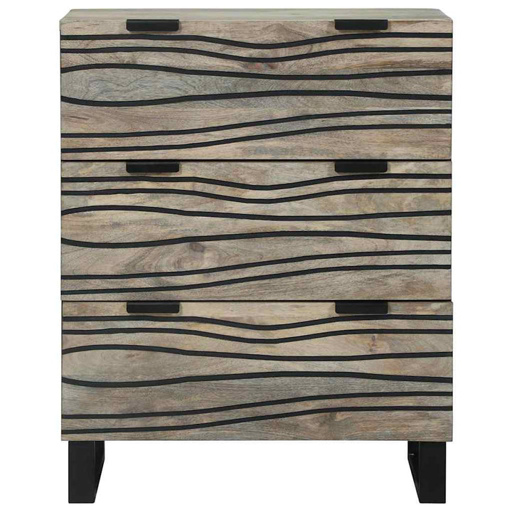 Sideboard med skuffe Hvid 60 x 33.5 x 75 cm Massivt mangotræ