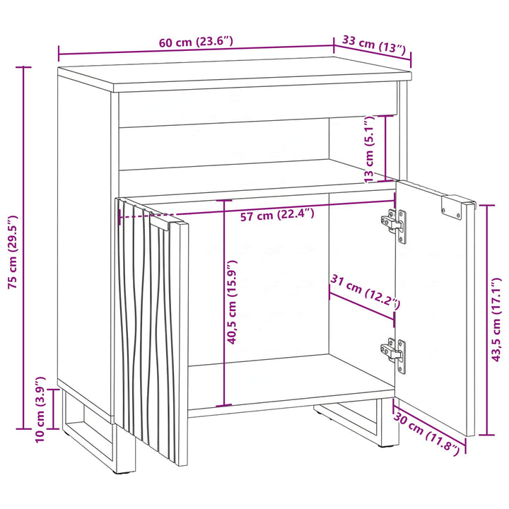 Medieopbevaringsskabe & -reoler Hvid og sort 60 x 33 x 75 cm