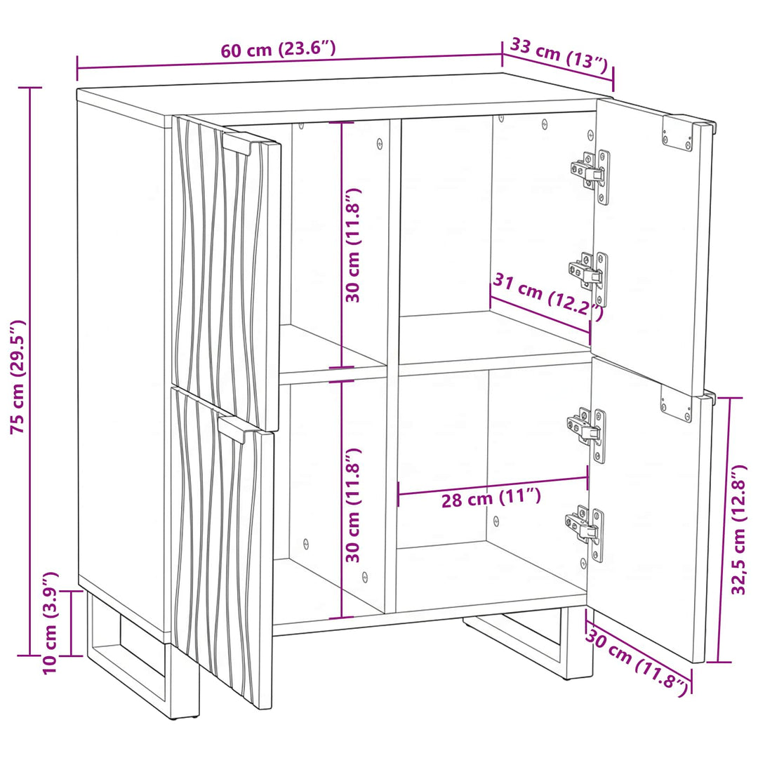 Medieopbevaringsskabe & -reoler Hvid og sort 60 x 33 x 75 cm