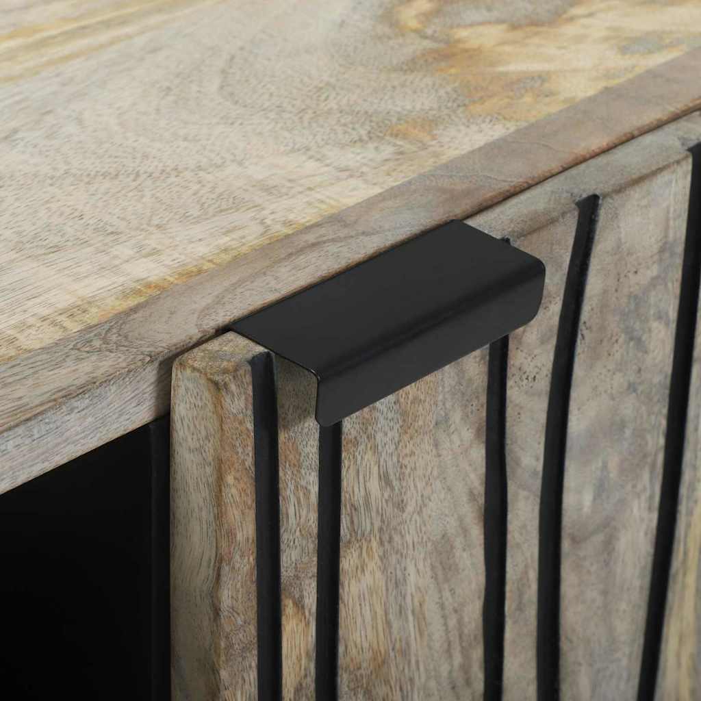 Skab Hvid 90 x 33 x 75 cm Massivt mangotræ