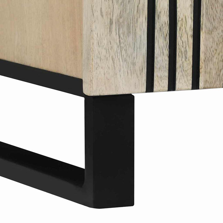 Skab Hvid 90 x 33 x 75 cm Massivt mangotræ