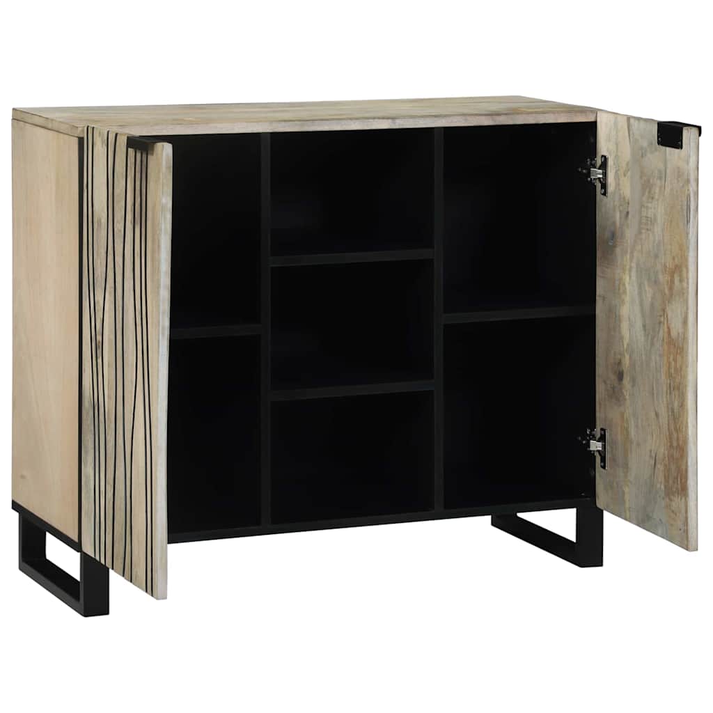 Skab Hvid 90 x 33 x 75 cm Massivt mangotræ