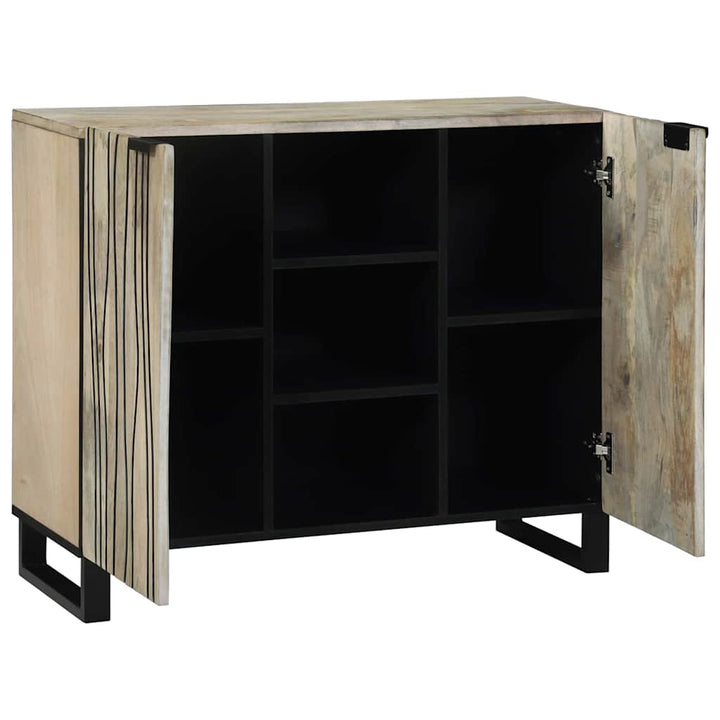 Skab Hvid 90 x 33 x 75 cm Massivt mangotræ