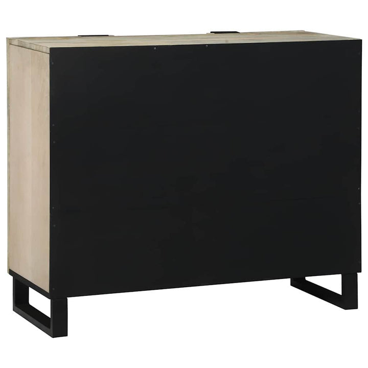 Skab Hvid 90 x 33 x 75 cm Massivt mangotræ