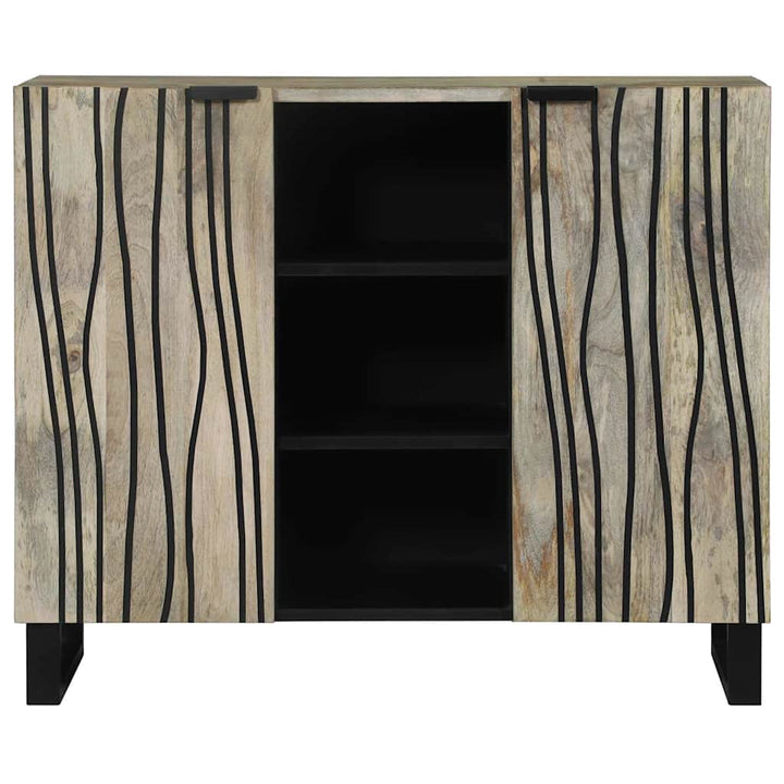 Skab Hvid 90 x 33 x 75 cm Massivt mangotræ