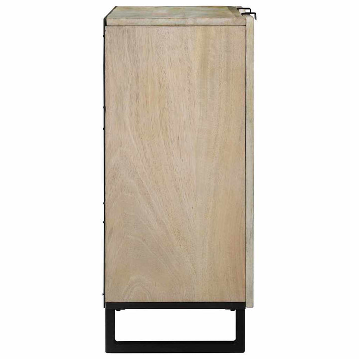 Skab Hvid 90 x 33 x 75 cm Massivt mangotræ