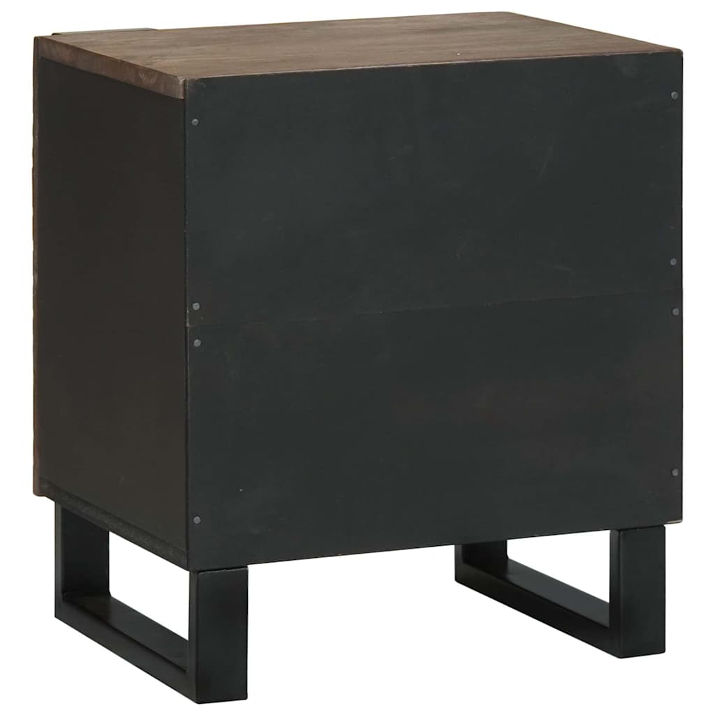 Natskab 2 pcs Valnød 40 x 33 x 46 cm Konstrueret træ