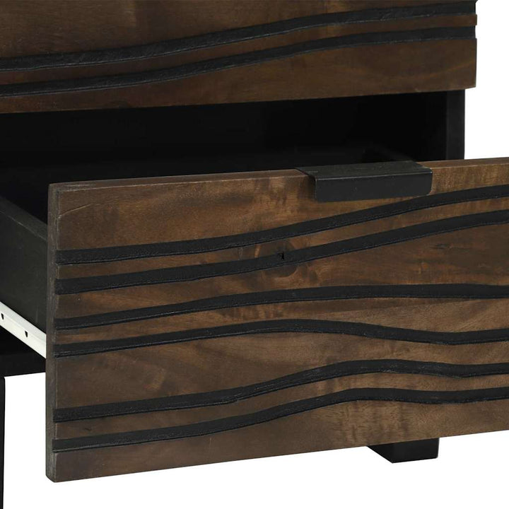 Natskab 2 pcs Valnød 40 x 33 x 46 cm Konstrueret træ