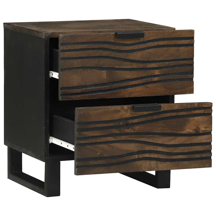 Natskab 2 pcs Valnød 40 x 33 x 46 cm Konstrueret træ