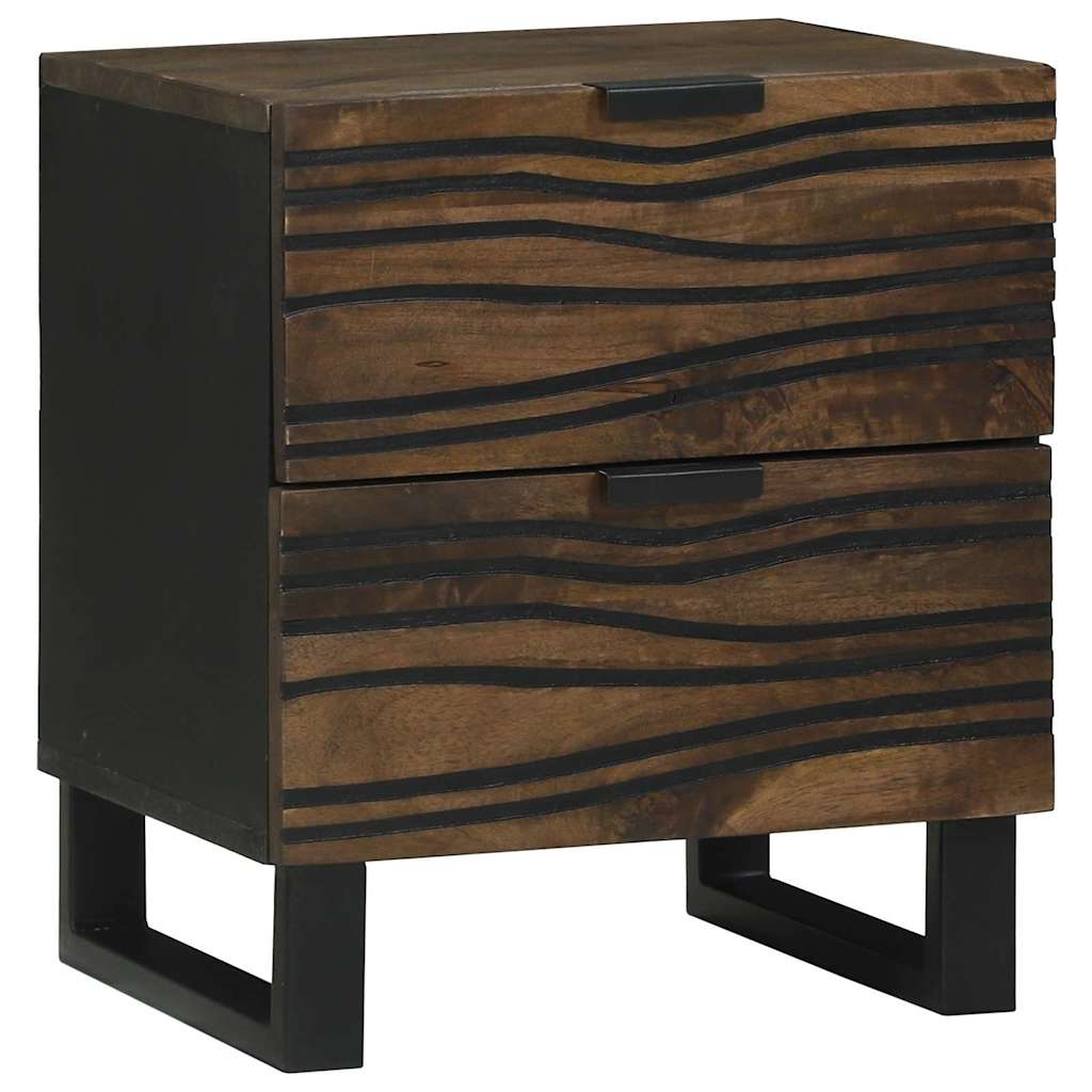 Natskab 2 pcs Valnød 40 x 33 x 46 cm Konstrueret træ