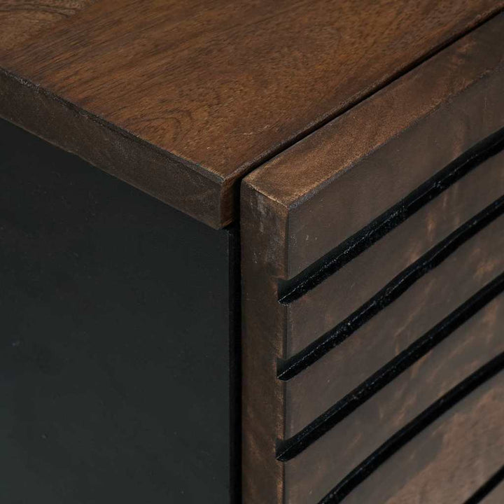 Sideboard med skuffe Brun 40 x 33 x 75 cm Massivt mangotræ