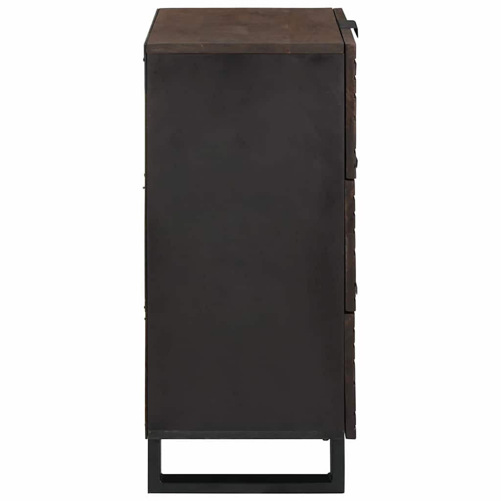 Sideboard med skuffe Brun 40 x 33 x 75 cm Massivt mangotræ