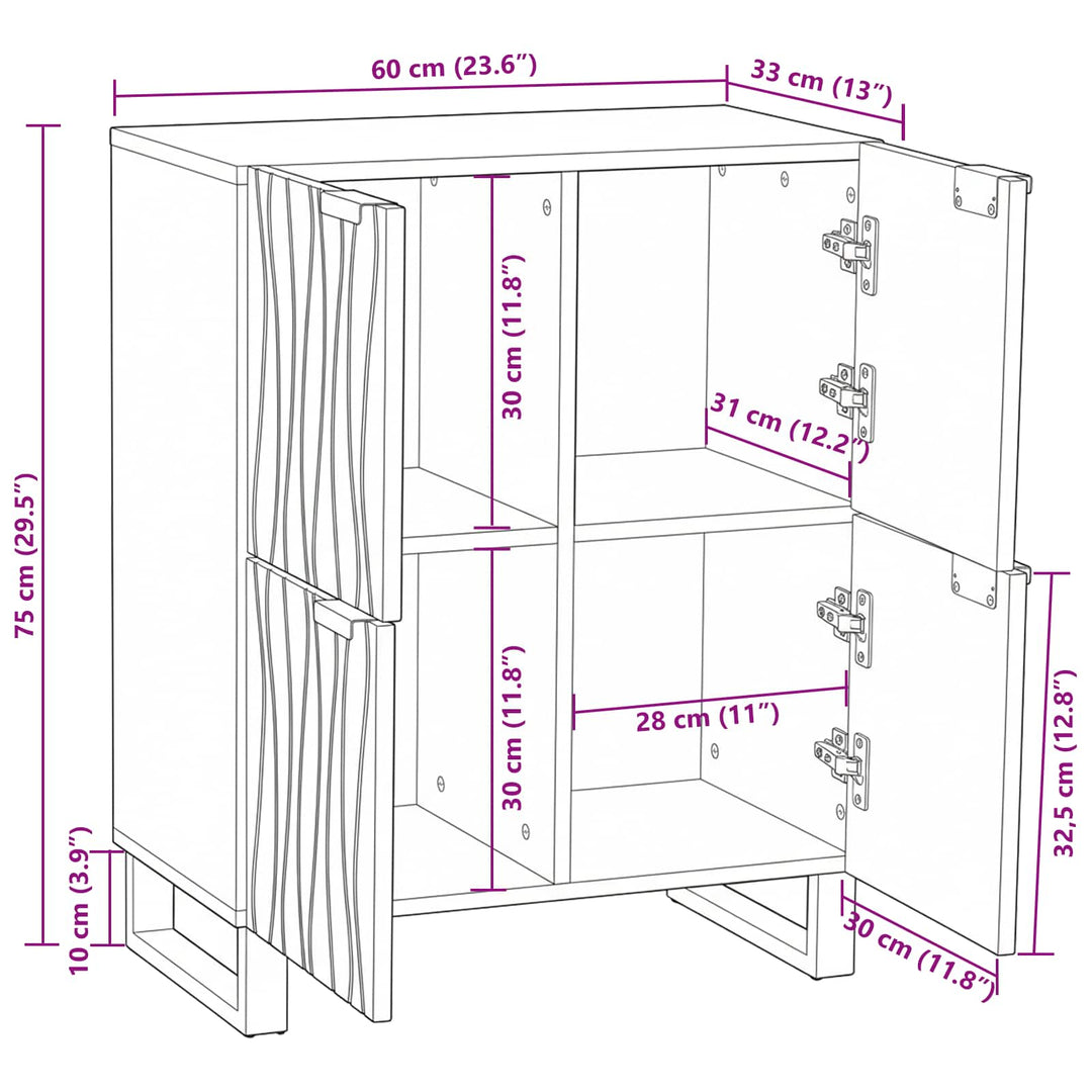 Medieopbevaringsskabe & -reoler Brun 60 x 33.5 x 75 cm