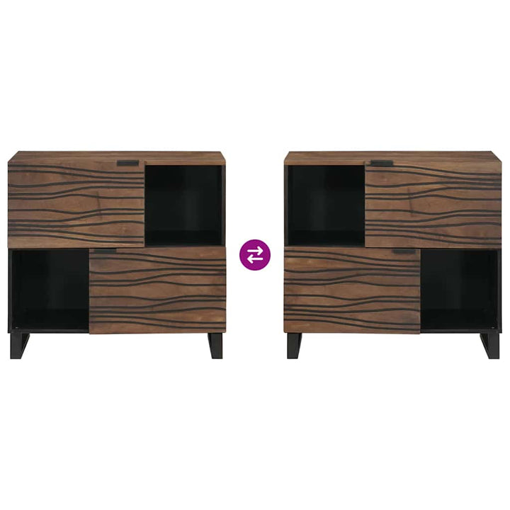 Sideboard Brun 80 x 33 x 75 cm Massivt mangotræ