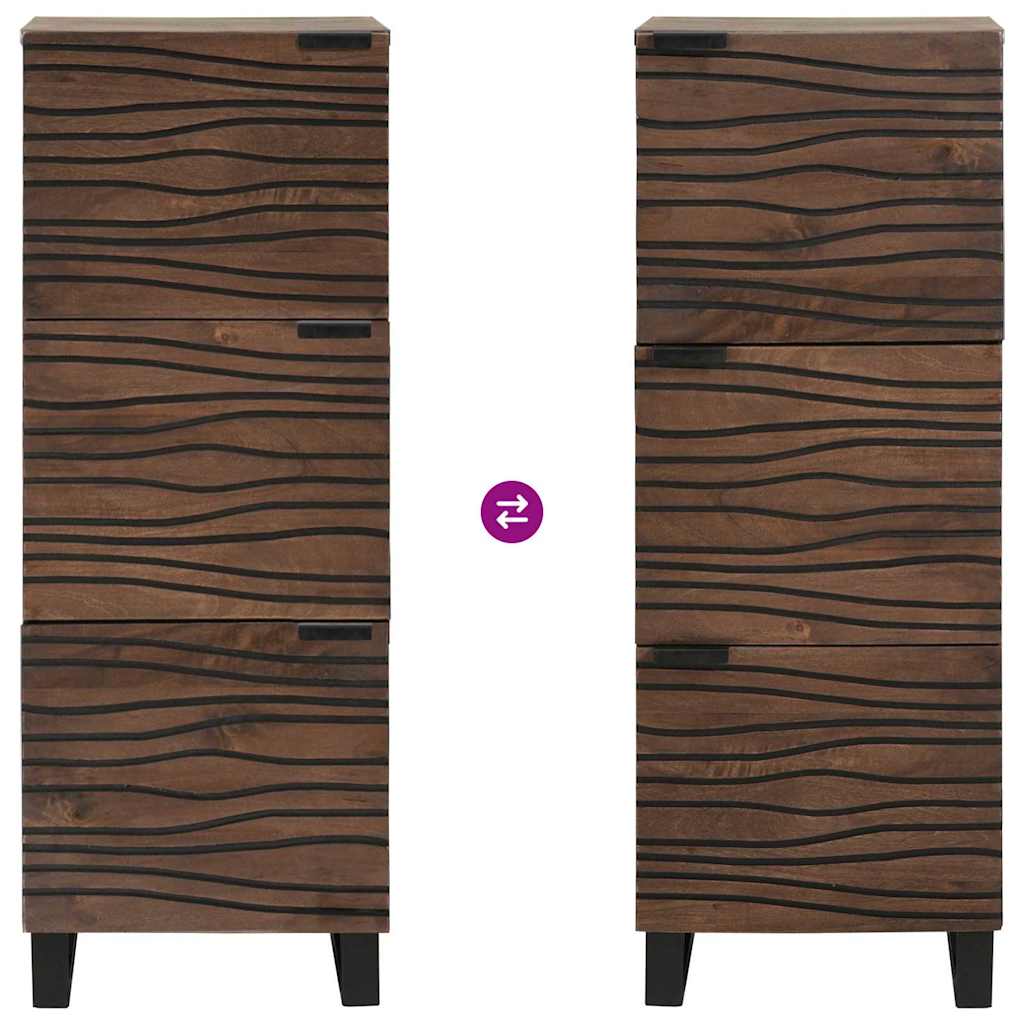Highboard Brun 40 x 33 x 110 cm Massivt mangotræ