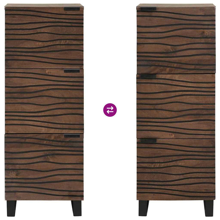 Highboard Brun 40 x 33 x 110 cm Massivt mangotræ