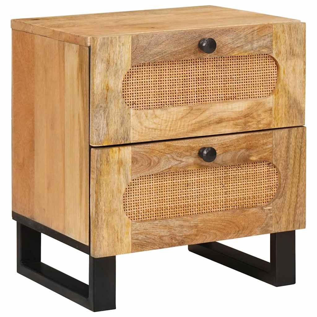 Natskab 2 pcs Naturfarvet 40 x 33 x 46 cm Massivt mangotræ