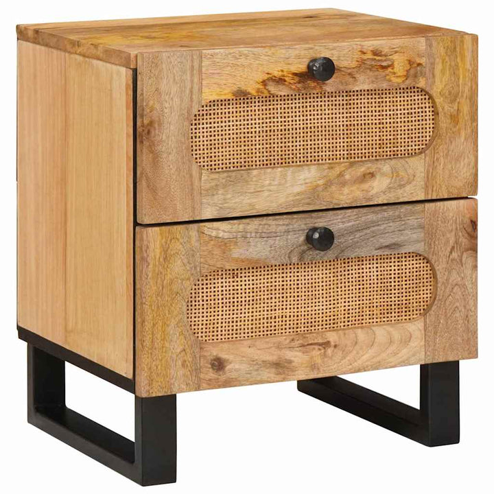 Natskab 2 pcs Naturfarvet 40 x 33 x 46 cm Massivt mangotræ