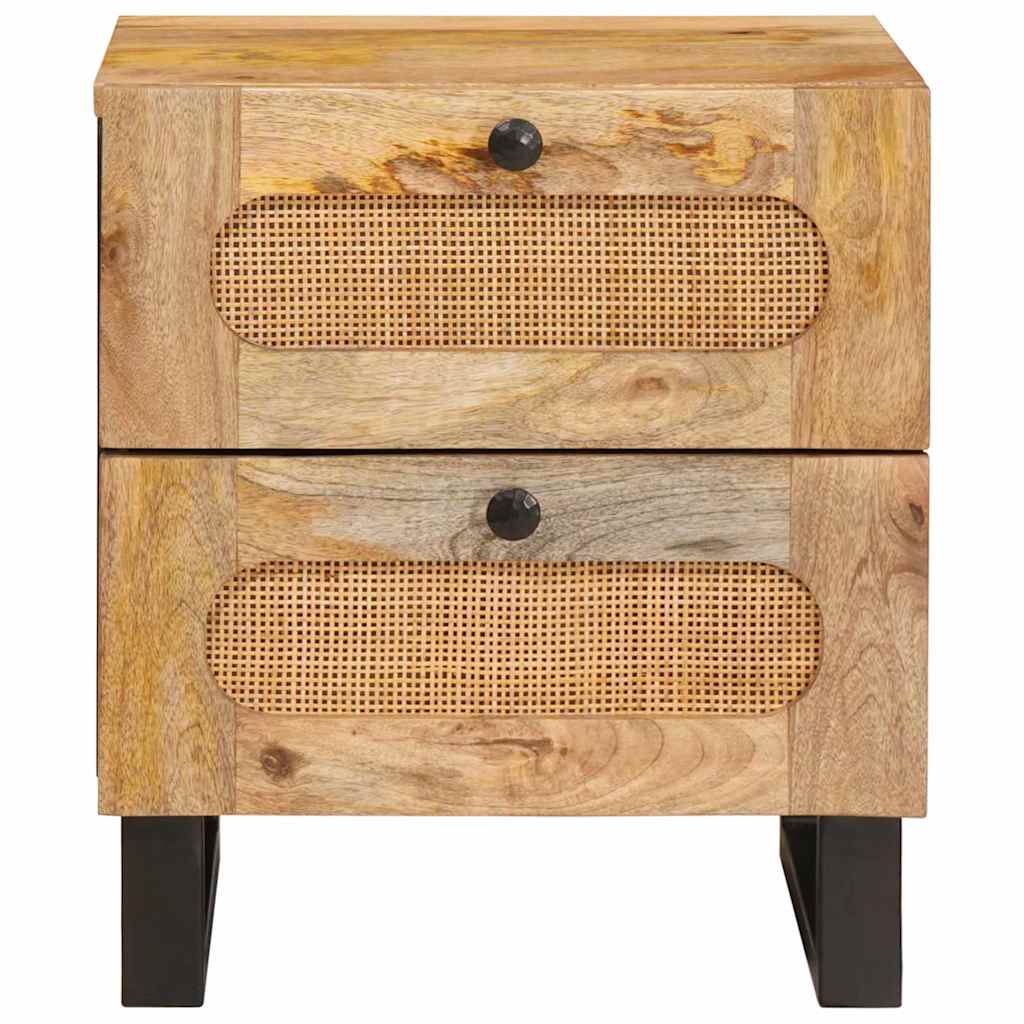 Natskab 2 pcs Naturfarvet 40 x 33 x 46 cm Massivt mangotræ
