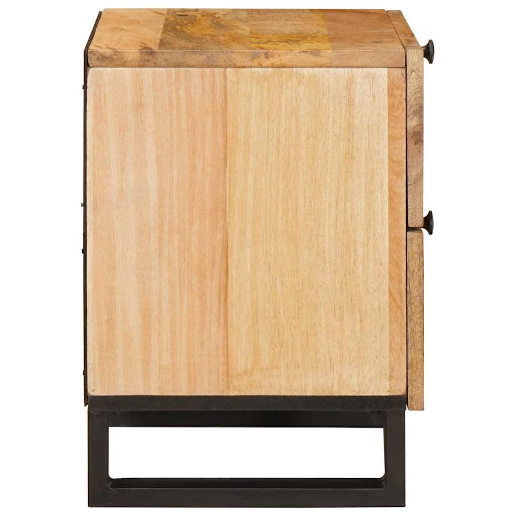 Natskab 2 pcs Naturfarvet 40 x 33 x 46 cm Massivt mangotræ