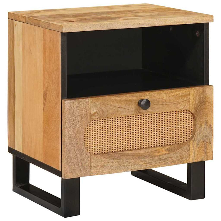 Natskab 2 pcs Naturfarvet 40 x 33 x 46 cm Massivt mangotræ