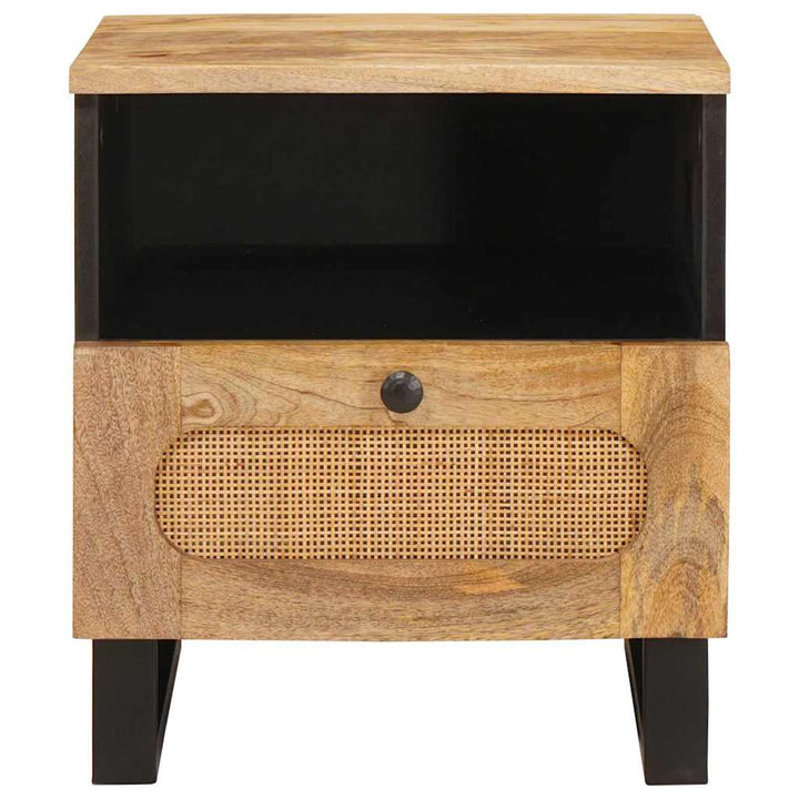 Natskab 2 pcs Naturfarvet 40 x 33 x 46 cm Massivt mangotræ