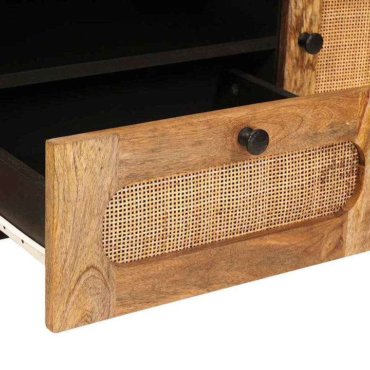 TV-skab med skuffe Brun 105 x 33 x 46 cm Massivt mangotræ