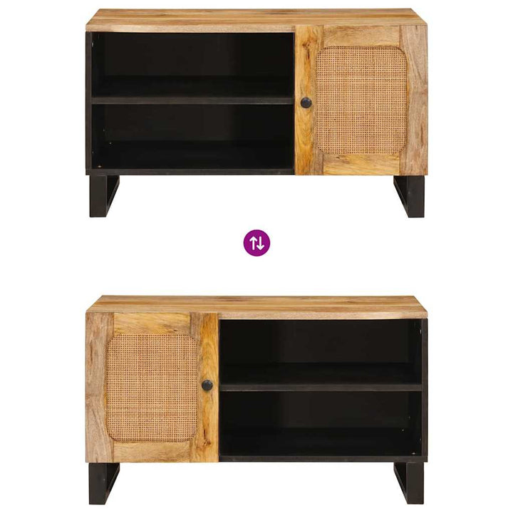 TV-skab Brun 80 x 33 x 46 cm Massivt mangotræ