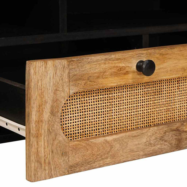 TV-skab med skuffe Brun 100 x 33 x 46 cm Massivt mangotræ