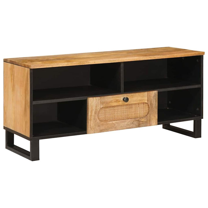 TV-skab med skuffe Brun 100 x 33 x 46 cm Massivt mangotræ