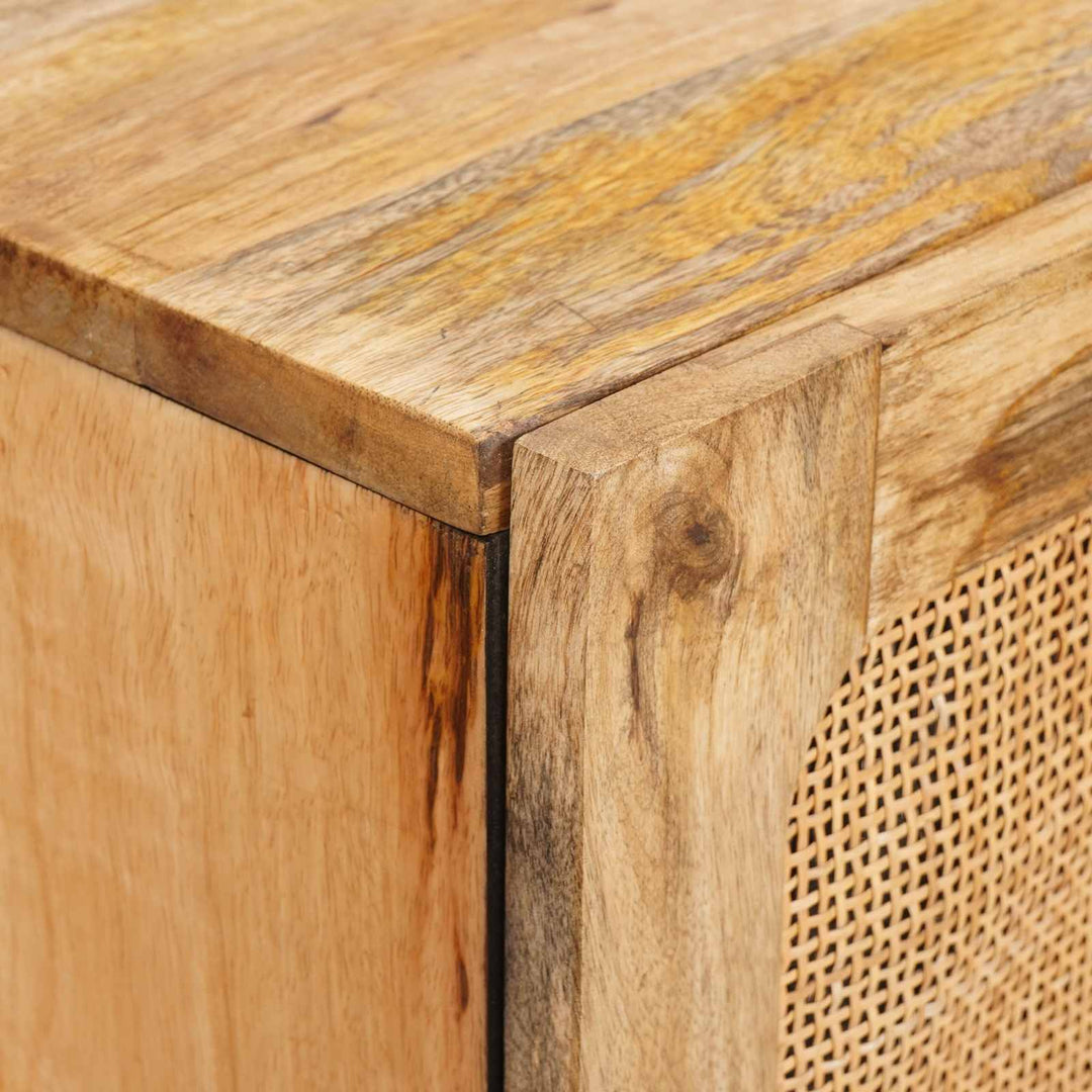 Highboard med opbevaring Brun 90 x 33 x 75 cm Massivt mangotræ