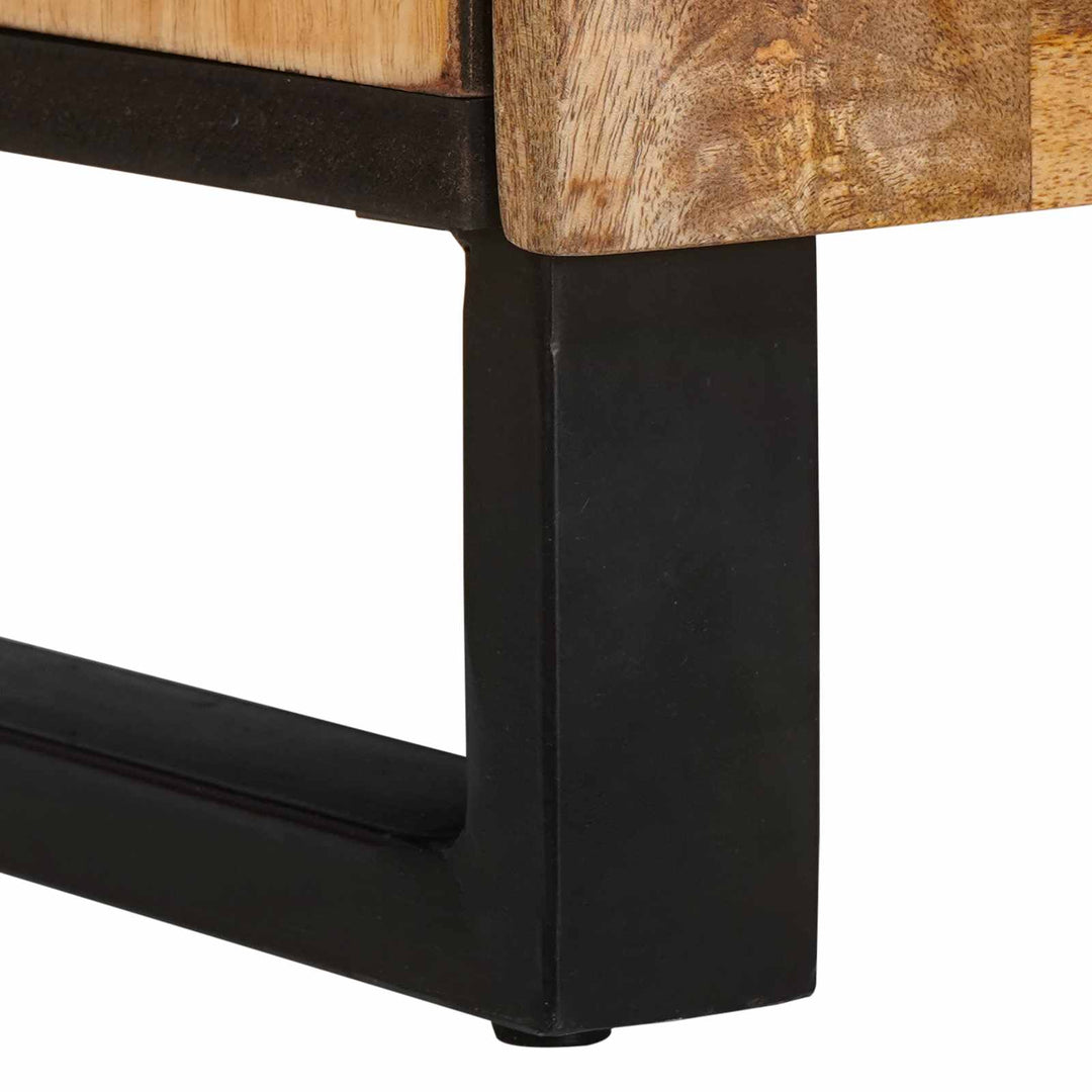 Highboard med opbevaring Brun 90 x 33 x 75 cm Massivt mangotræ
