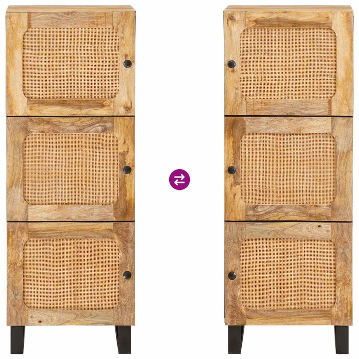 Highboard med opbevaring Brun 90 x 33 x 75 cm Massivt mangotræ