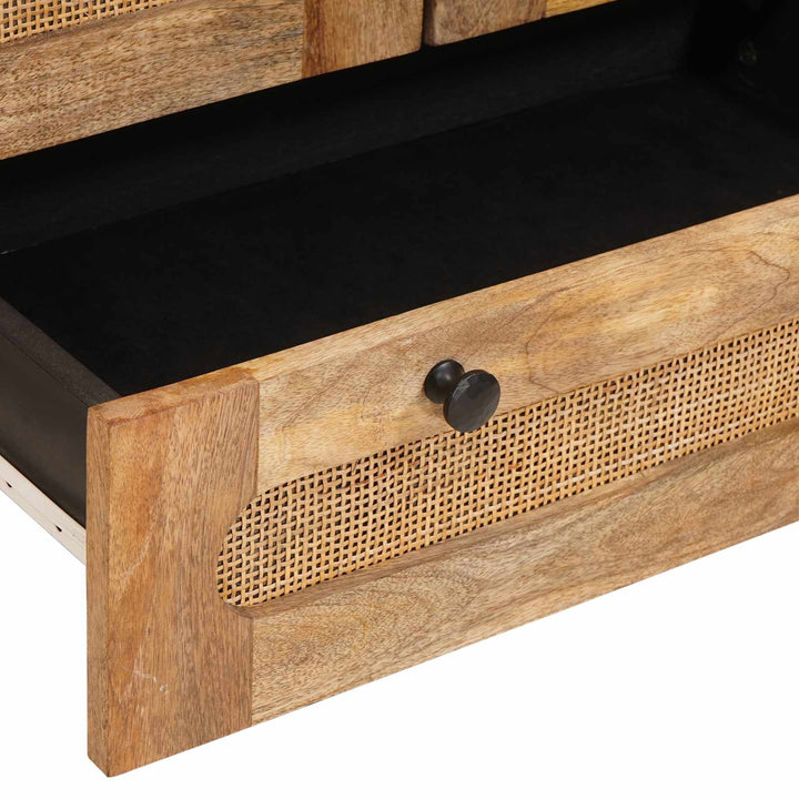 Highboard med skuffe Brun 40 x 33 x 110 cm Massivt mangotræ