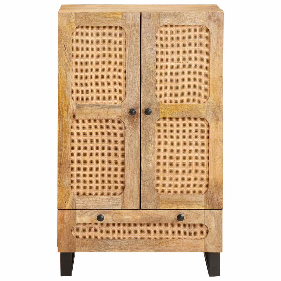 Highboard med skuffe Brun 40 x 33 x 110 cm Massivt mangotræ