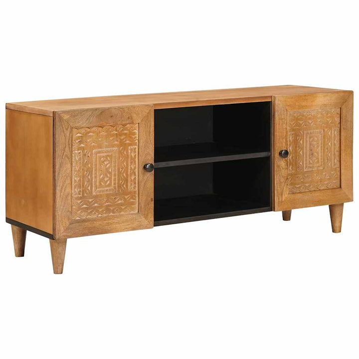 TV Enheder med hylde Lys Brun 105 x 33 x 46 cm Massivt mangotræ