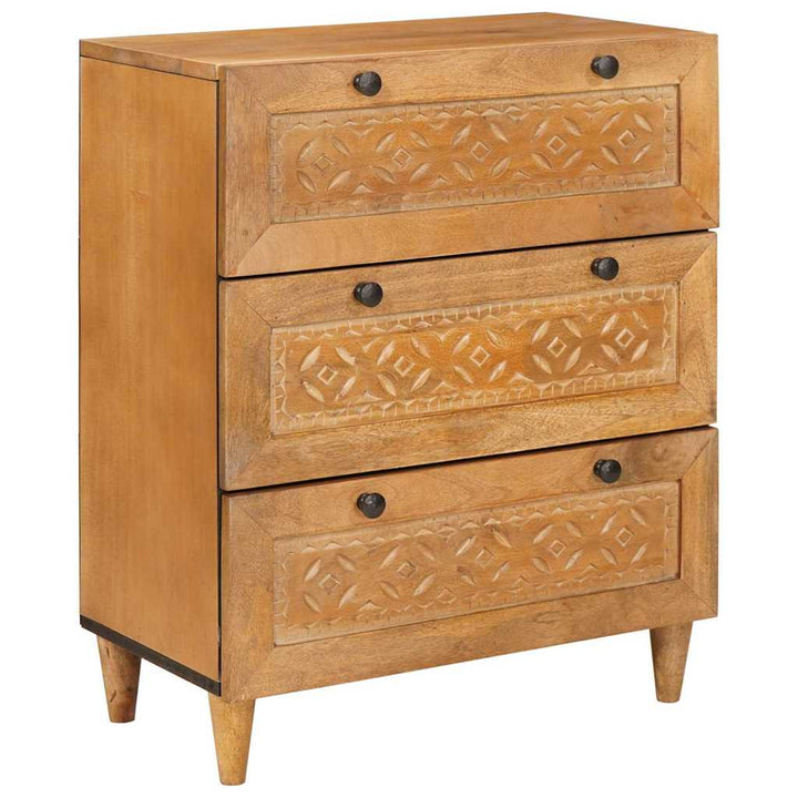 Sideboard Lysebrun 60 x 33 x 75 cm Massivt mangotræ
