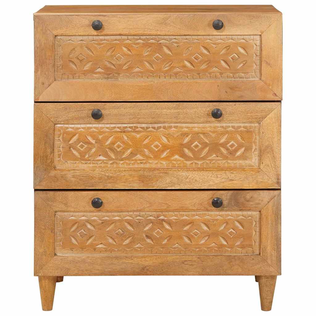 Sideboard Lysebrun 60 x 33 x 75 cm Massivt mangotræ