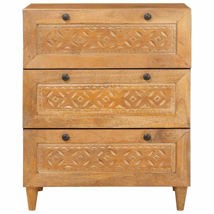 Sideboard Lysebrun 60 x 33 x 75 cm Massivt mangotræ