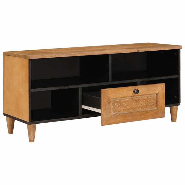 TV-skab med skuffe med hylde 100 x 33 x 46 cm Massivt mangotræ