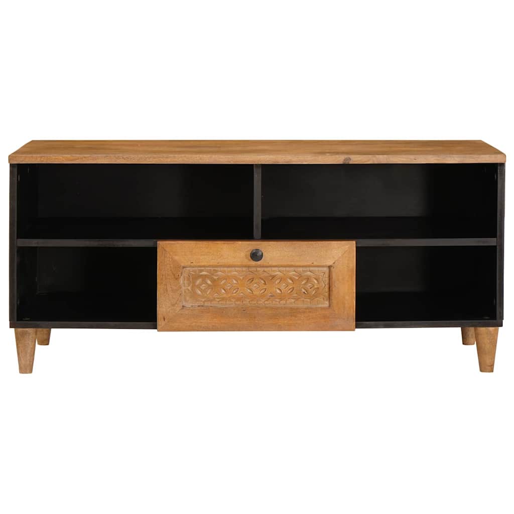 TV-skab med skuffe med hylde 100 x 33 x 46 cm Massivt mangotræ
