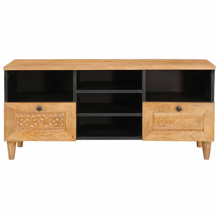 TV-skab med skuffe med hylde 100 x 33 x 46 cm Massivt mangotræ