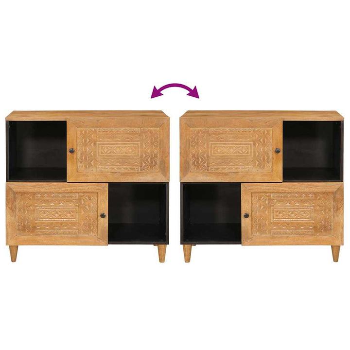 Sideboard 80 x 33 x 75 cm Massivt mangotræ