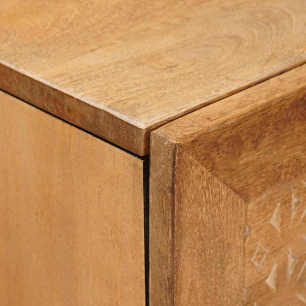 Highboard Lysebrun 40 x 33 x 110 cm Massivt mangotræ