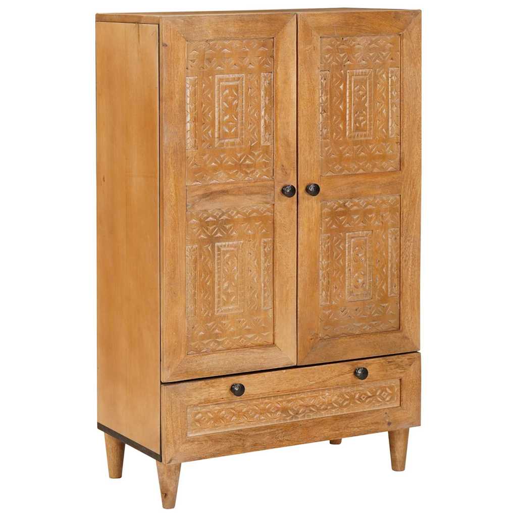 Highboard Lysebrun 60 x 33 x 100 cm Massivt mangotræ