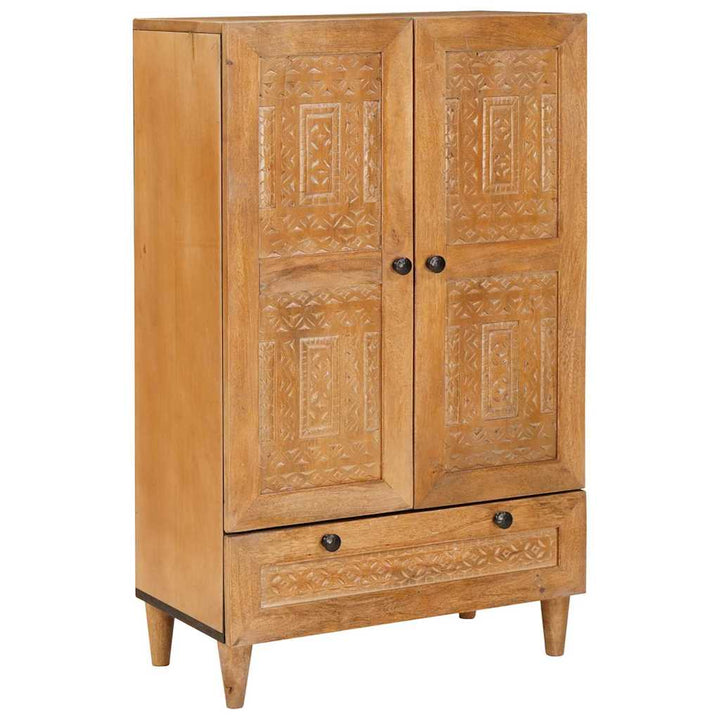 Highboard Lysebrun 60 x 33 x 100 cm Massivt mangotræ