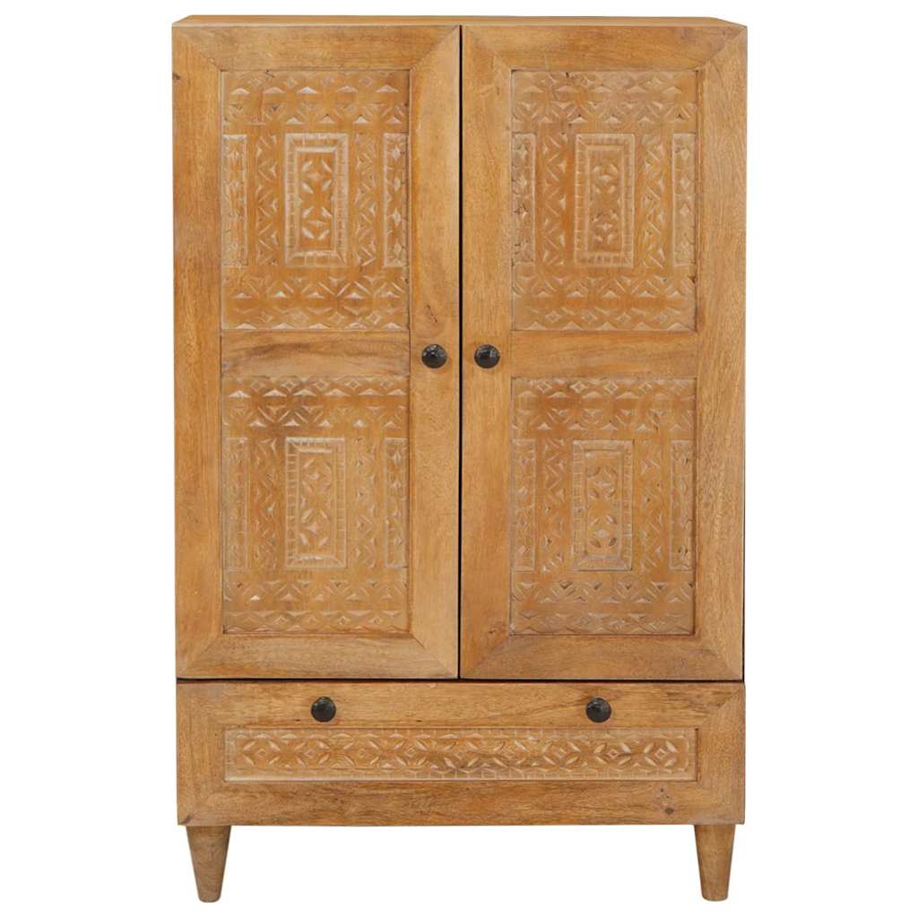 Highboard Lysebrun 60 x 33 x 100 cm Massivt mangotræ